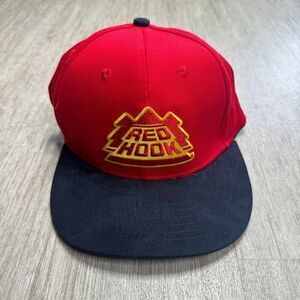 Red Hook Ale Brewery Brewing Beer Hat Flex Fit L/XL Big Logo Suede Bill